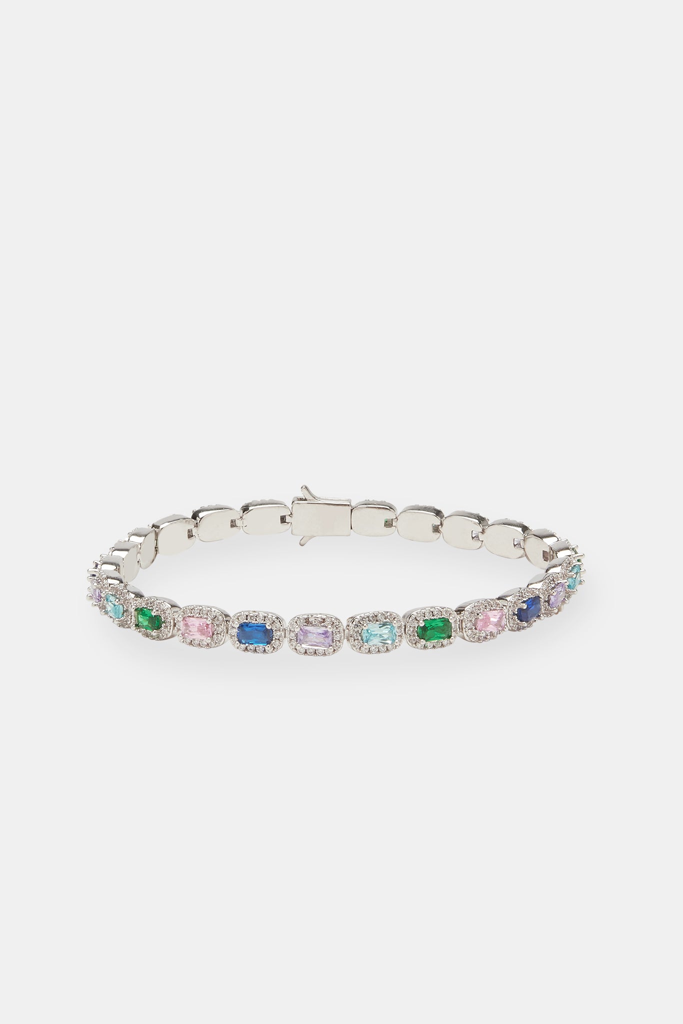 Mehrfarbiges Armband mit Iced Bezel